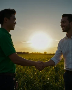 aperto de mão de dois homens