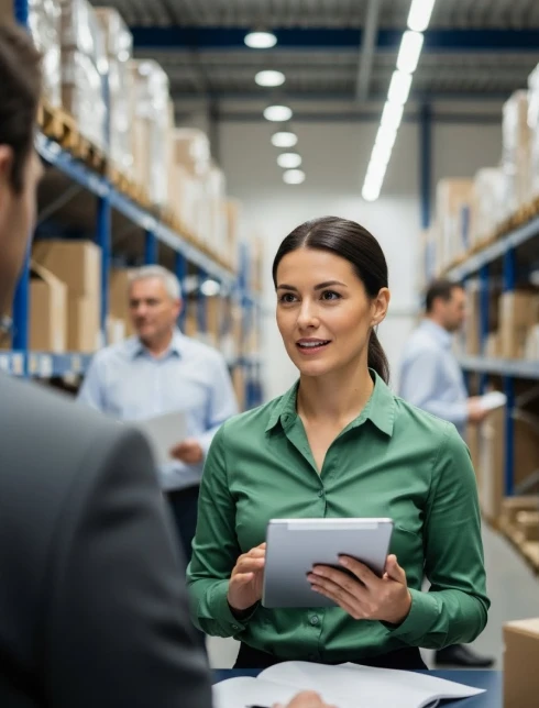 gerente de logistica no galpão